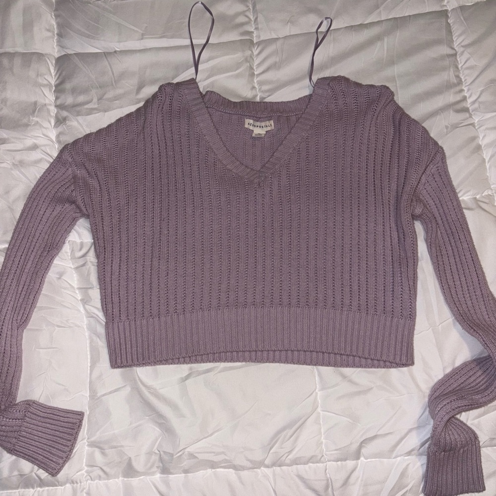 American Eagle Outfitters Purple Crop Top
